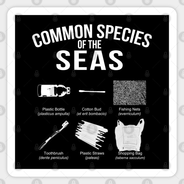 Common Species of The Seas Stop Plastic Pollution Sticker by McNutt